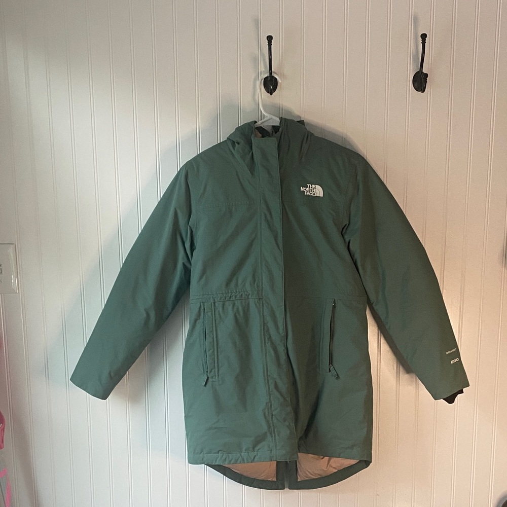 The North Face Olive Green Insulated Jacket Kids XL